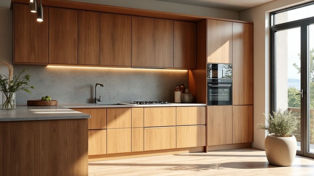 Cocina integral de madera a la medida