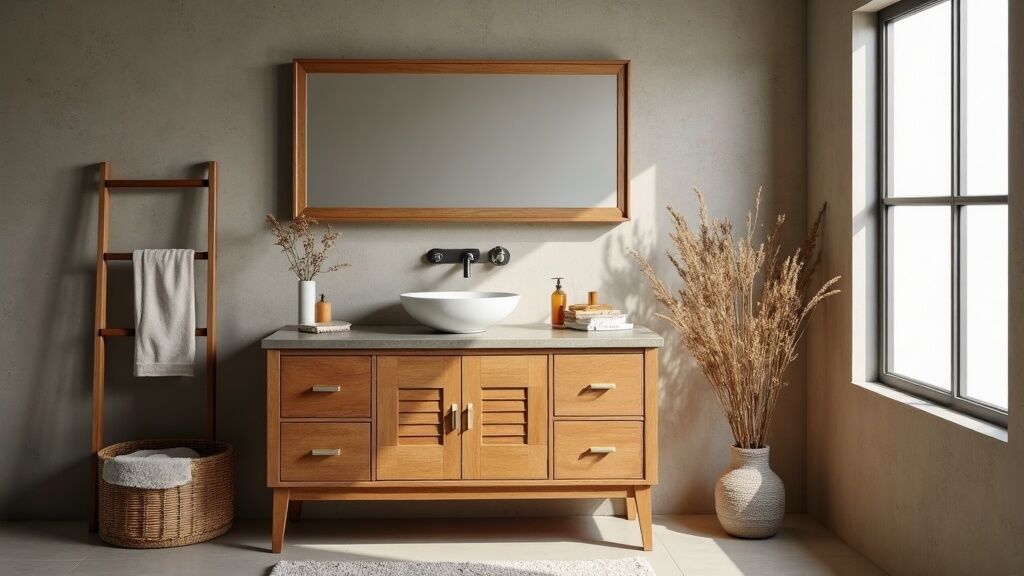 Mueble de baño de madera a la medida